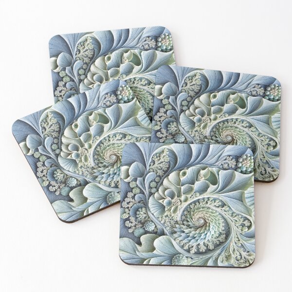Item preview, Origami Coral Reef in Sky Blue and Mint Green designed and sold by andreisky.