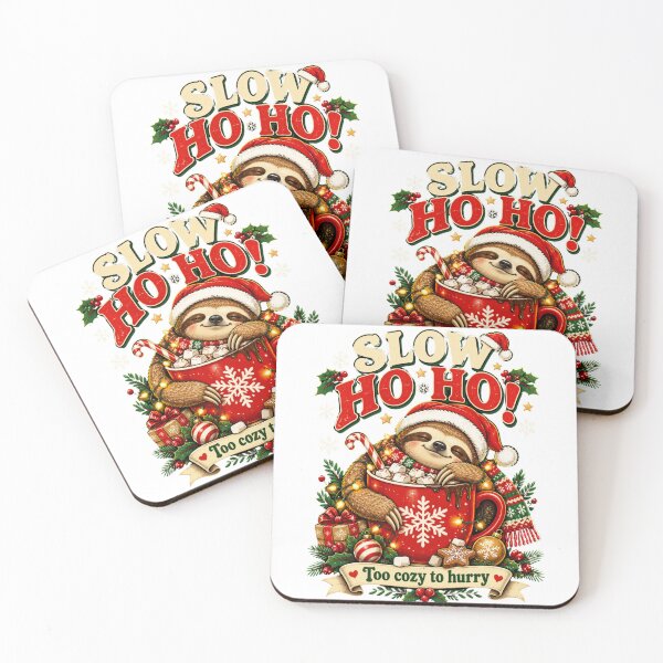Item preview, Slow Ho Ho Funny Christmas Sloth designed and sold by BAAKSHOP.