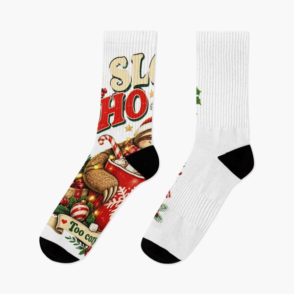 Item preview, Slow Ho Ho Funny Christmas Sloth designed and sold by BAAKSHOP.