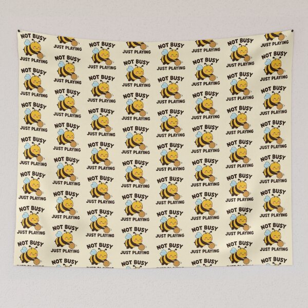 Item preview, Bumble Bee Funny Not Busy Just Playing Bee With Ball designed and sold by Fanverse Merchandise.