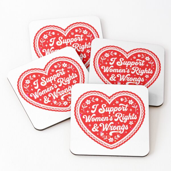 Item preview, I Support Women's Rights and Wrongs Feminist Quote designed and sold by amberwell-snake.