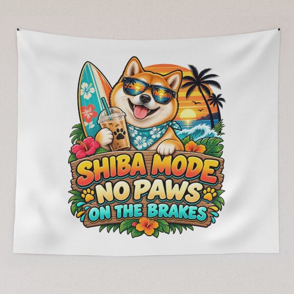 Item preview, Funny Shiba Inu Mode No Paws on the Brakes designed and sold by JezzasFunnyShirts .