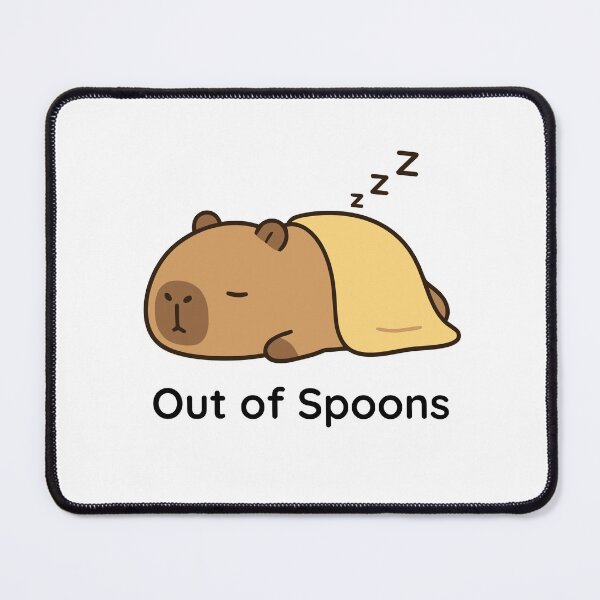 Item preview, Cute Sleeping Capybara Out of Spoons Funny Spoonie designed and sold by kristy1003.