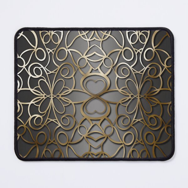 Item preview, Antique Gold and Charcoal Ornamental Pattern designed and sold by Visual Studio 888.