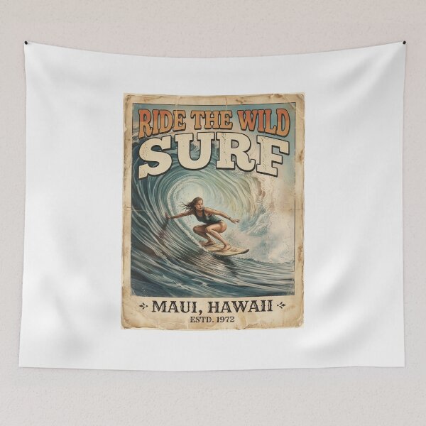 Item preview, vintage poster advertising surfing designed and sold by blindblues50.