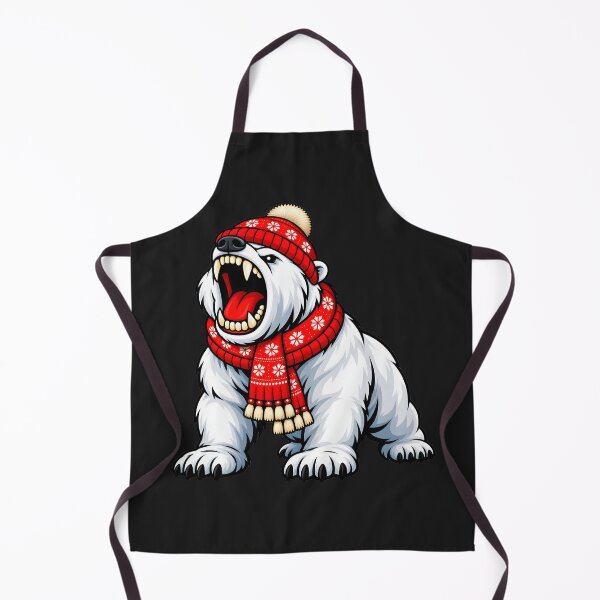 Item preview, Fierce Roaring Polar Bear Winter Christmas Hat Minimalist designed and sold by ROARSOME DESiGNS.