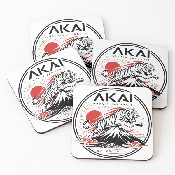 Item preview, Akai Japanese Tiger Leaping Over Mount Fuji - Rising Sun Streetwear designed and sold by Tsuiho_art.