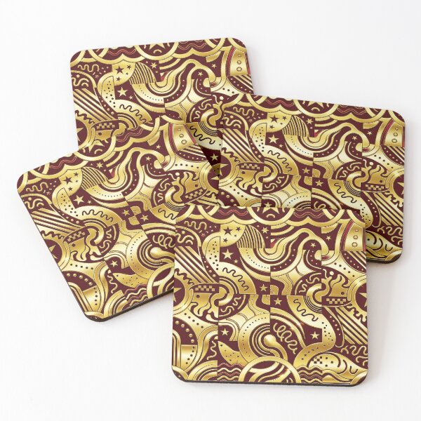 Item preview, Metallic Gold & Maroon designed and sold by FunFitsFactory.