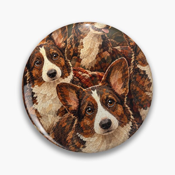 Item preview, Small Dogs Big Hearts Corgis Mosaic designed and sold by Wags & Tails.