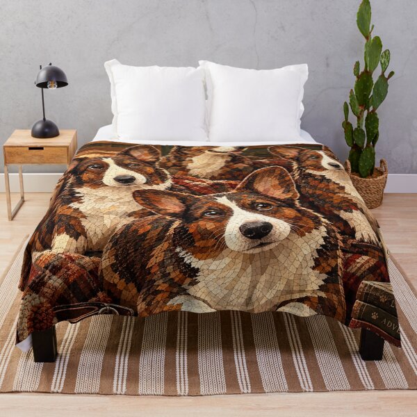 Item preview, Small Dogs Big Hearts Corgis Mosaic designed and sold by Wags & Tails.