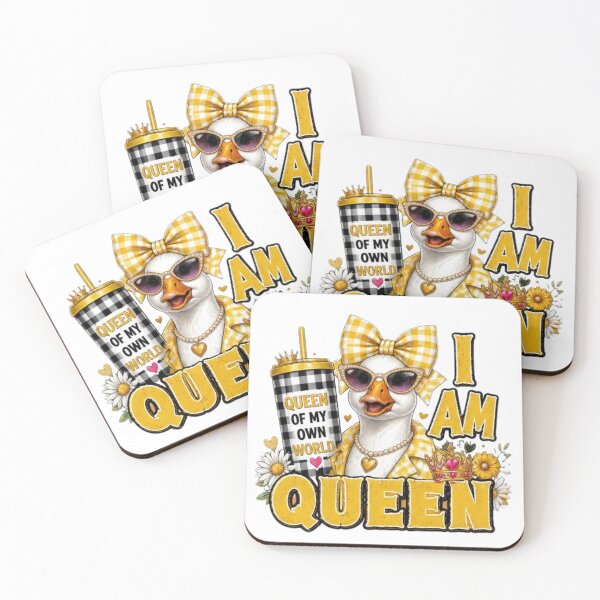 Item preview, Cute Goose with a Text " I AM QUEEN" designed and sold by Alphavarya Shop.