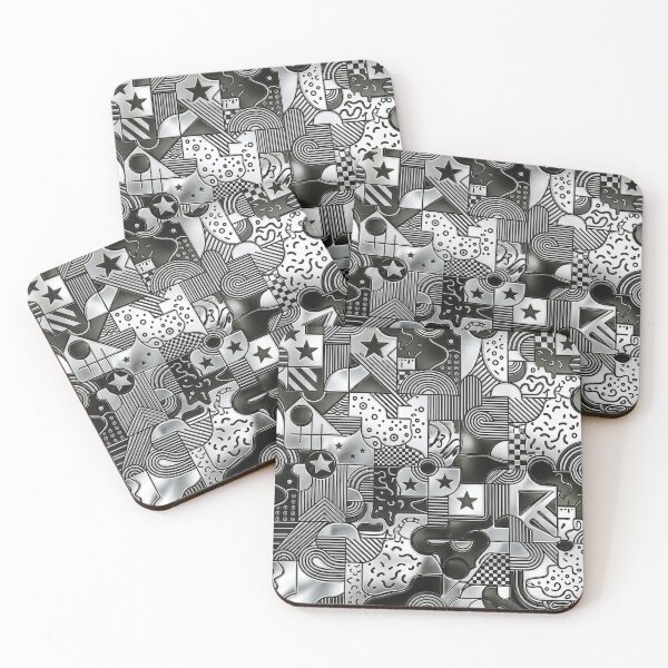 Item preview, Metallic Silver & Black designed and sold by FunFitsFactory.