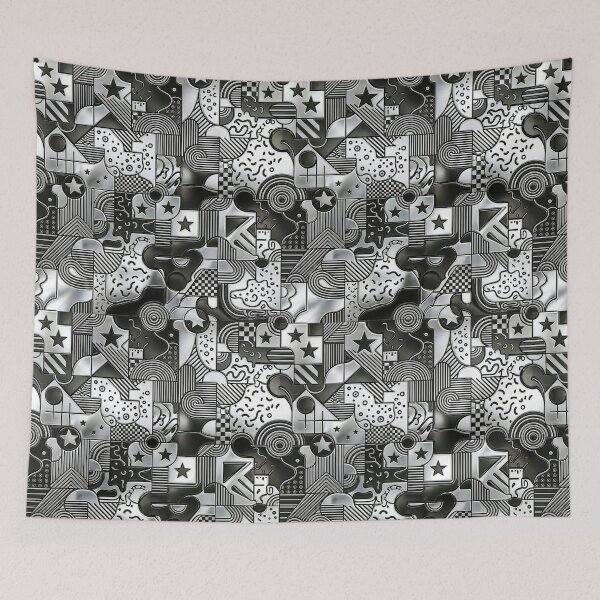 Item preview, Metallic Silver & Black designed and sold by FunFitsFactory.