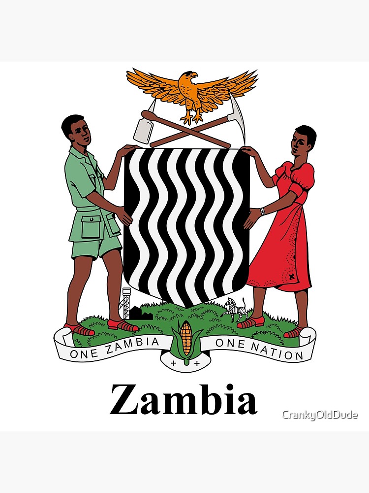 "Zambia Coat of Arms Current" Poster by CrankyOldDude Redbubble