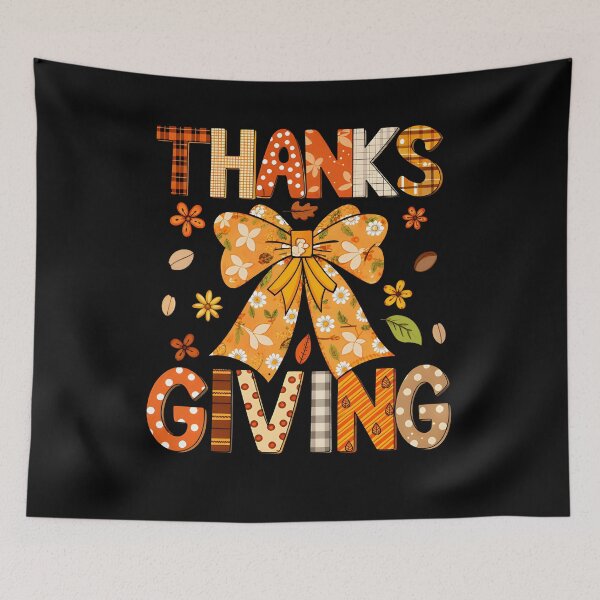 Item preview, Thanks Giving Fall Floral Bow Autumn Thanksgiving Cozy Vibes designed and sold by uente67uio.