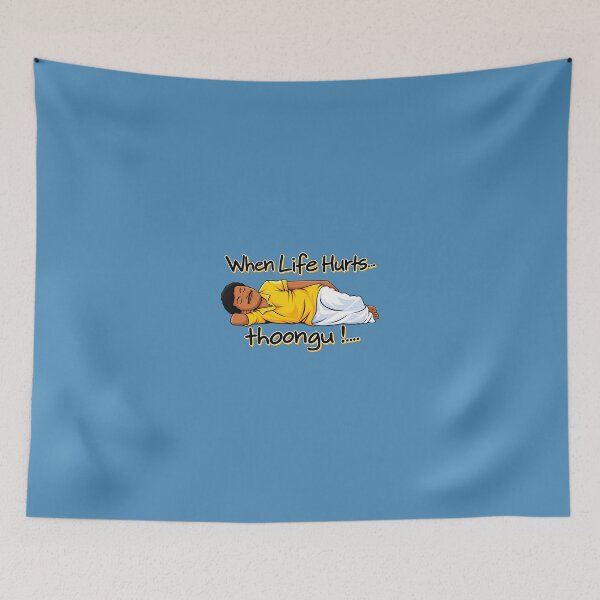 Item preview, Vadivelu Thoongu Meme – When Life Hurts Tamil Comedy Meme Art designed and sold by lexxclothing.