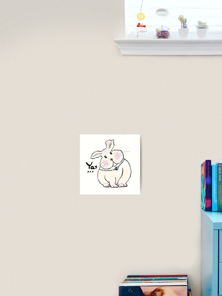 Thumbnail 2 of 3, Art Print, The Rude Rabbit designed and sold by Nalakoko.