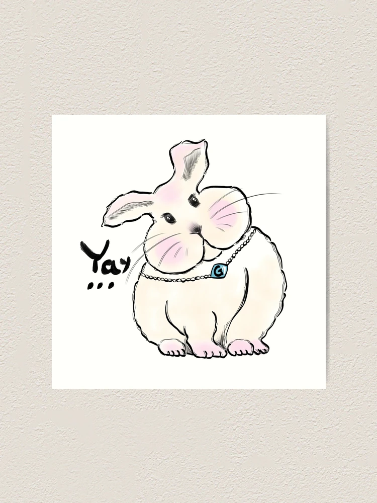 Thumbnail 1 of 3, Art Print, The Rude Rabbit designed and sold by Nalakoko.