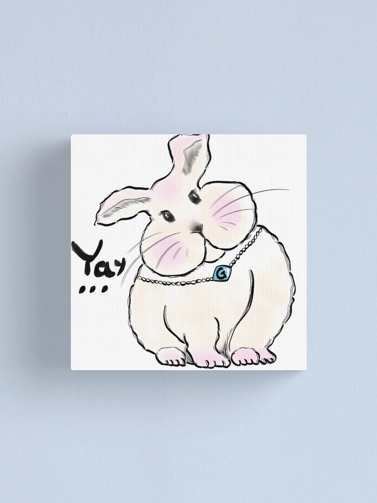 Thumbnail 1 of 3, Canvas Print, The Rude Rabbit designed and sold by Nalakoko.