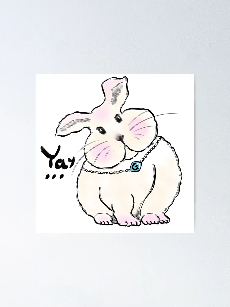 Thumbnail 1 of 3, Poster, The Rude Rabbit designed and sold by Nalakoko.