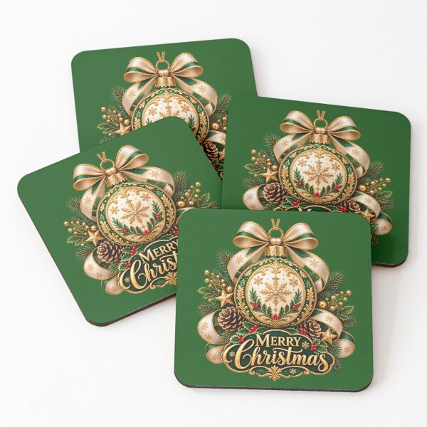 Item preview, Ornate Gold Christmas Bauble Merry Christmas designed and sold by PrintBreeze.