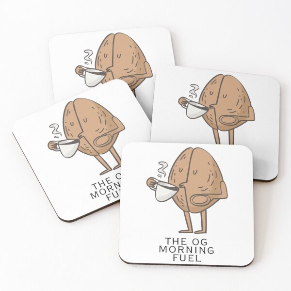 Item preview, The OG Morning Fuel Funny Cartoon Coffee Bean | coffee lover designed and sold by ravenRM.