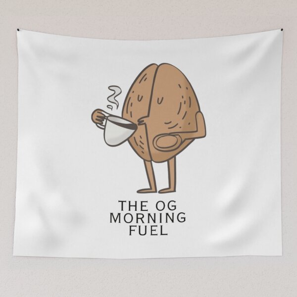 Item preview, The OG Morning Fuel Funny Cartoon Coffee Bean | coffee lover designed and sold by ravenRM.
