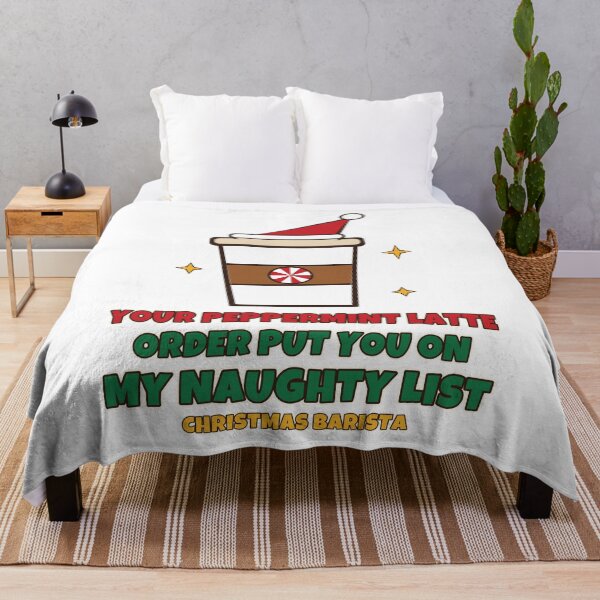 Item preview, Your Peppermint Latte Order Put You On My Naughty List Funny Barista Christmas designed and sold by Bornprints.