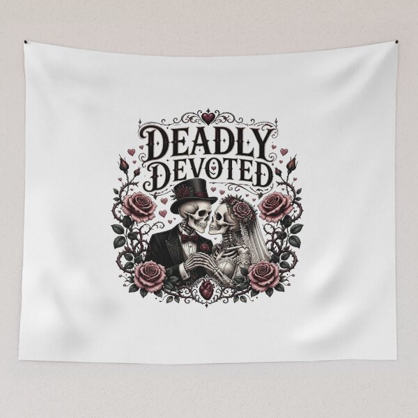 Item preview, Deadly Devoted – Dark Gothic Romance Aesthetic Design designed and sold by CuteDesignables.