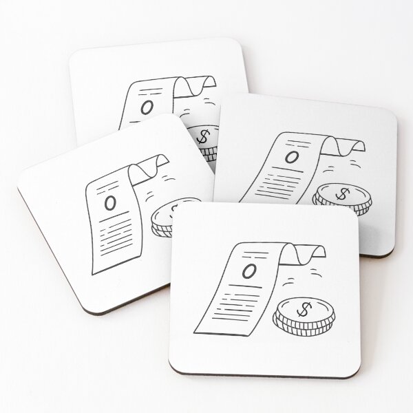 Item preview, A zero printed on a receipt beside a coin designed and sold by rasagamastore.