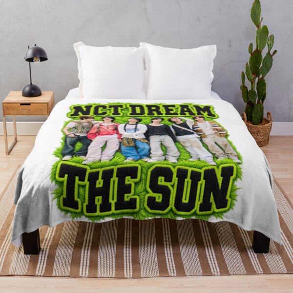 Item preview, NCT DREAM The Sun Full Group Neon Lime Fuzzy Graphic designed and sold by Valeree Store.