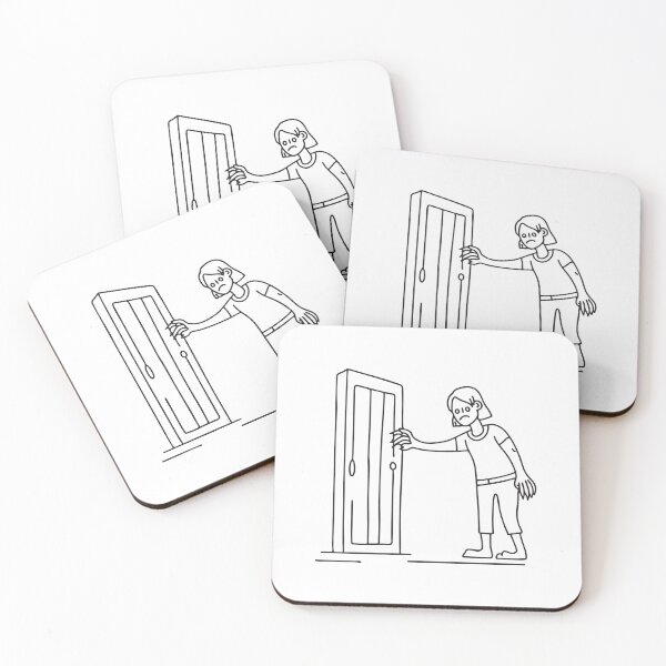 Item preview, A zombie reaching toward a boarded door with clawed fingers designed and sold by rasagamastore.