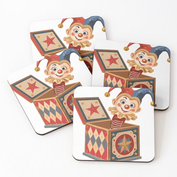 Item preview, Vintage Circus Jack in the Box Clown designed and sold by CheriTanya.
