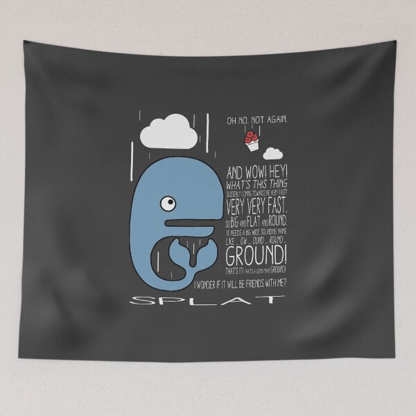 Item preview, Splat! - Falling Whale and Bowl of Petunias designed and sold by mapedx.