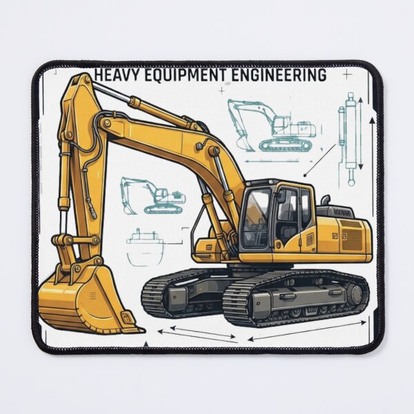 Item preview, Excavator Blueprint Engineering Design designed and sold by 4AGift.