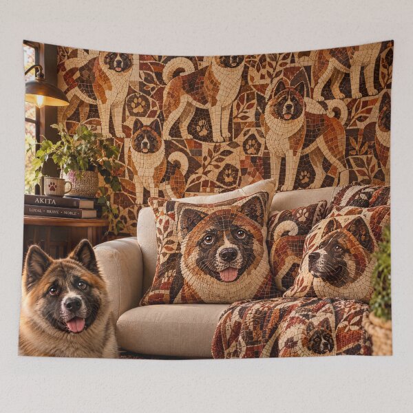 Item preview, Akita Dog Tapestry designed and sold by Wags & Tails.