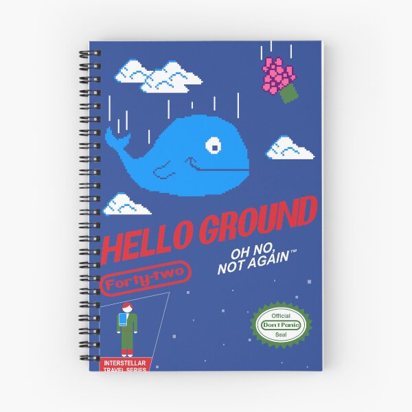 Item preview, Hello Ground! - Retro Pixel Whale Forty-Two designed and sold by mapedx.