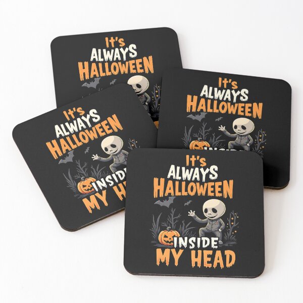 Item preview, It's Always Halloween Inside My Head Spooky Gift designed and sold by Say It With Ink.