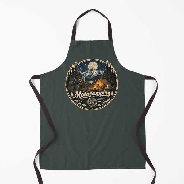 Artikelvorschau, Motocamping Motorrad Retro Camping Aufkleber T-Shirt 03 entworfen und verkauft von OuterShellUK.