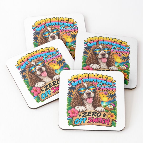 Item preview, Funny English Springer Spaniel Zero Off Switch Retro Dog designed and sold by JezzasFunnyShirts .