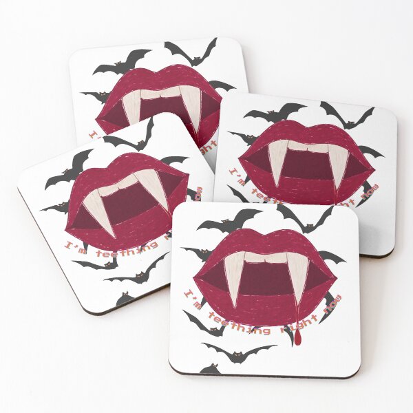 Item preview, I'm Teething Right Now - Funny Vampire Fangs & Bats designed and sold by ZenVibeDesign.
