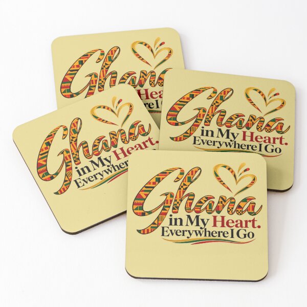 Item preview, Ghana in My Heart Everywhere I Go, African Kente Art, Ghanaian Heritage & Cultural Pride designed and sold by Right-UR.