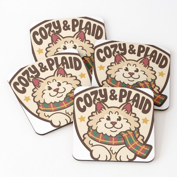 Item preview, Retro Maine Coon Plaid Scarf Christmas Cat Shield designed and sold by pumsquare.