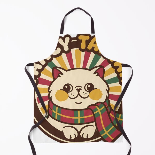 Item preview, Retro Persian Cat Plaid Scarf Christmas Badge designed and sold by pumsquare.