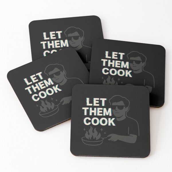 Item preview, Let Them Cook Chef In Sunglasses With Flaming Pan Glitch designed and sold by ThreadQuirk.