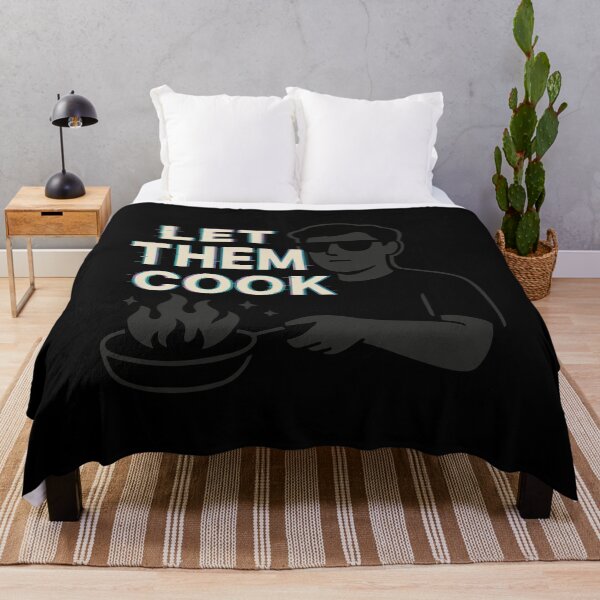 Item preview, Let Them Cook Chef In Sunglasses With Flaming Pan Glitch designed and sold by ThreadQuirk.