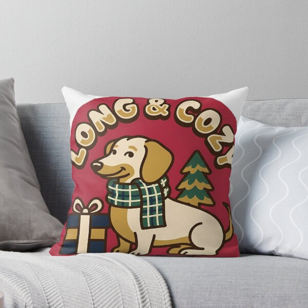 Item preview, Retro Dachshund Plaid Scarf Christmas Dog Scene designed and sold by pumsquare.