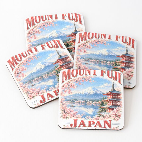 Item preview, Mount Fuji Japan Vintage Travel Poster – Eternal Beauty Sakura Landscape designed and sold by Spirit of Siam.
