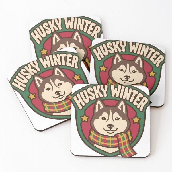 Item preview, Retro Husky Plaid Scarf Christmas Dog Shield designed and sold by pumsquare.