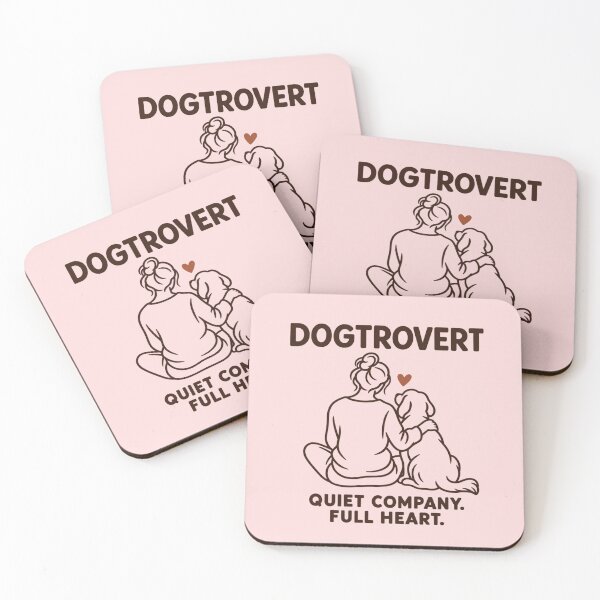 Item preview, Dogtrovert Quiet Company Full Heart – Minimal Human and Dog Art for Pet Parents Holiday Gift designed and sold by Im-Ara.